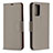 Funda de Cuero Cartera con Soporte Carcasa B06F para Samsung Galaxy Note 20 5G Gris