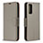 Funda de Cuero Cartera con Soporte Carcasa B06F para Samsung Galaxy S20 FE 4G Gris