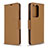 Funda de Cuero Cartera con Soporte Carcasa B06F para Samsung Galaxy S20 Plus Marron