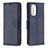 Funda de Cuero Cartera con Soporte Carcasa B06F para Xiaomi Redmi K40 5G Azul