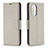 Funda de Cuero Cartera con Soporte Carcasa B06F para Xiaomi Redmi K40 5G Gris