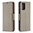 Funda de Cuero Cartera con Soporte Carcasa B06F para Xiaomi Redmi Note 10 4G Gris