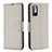 Funda de Cuero Cartera con Soporte Carcasa B06F para Xiaomi Redmi Note 10T 5G Gris