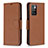 Funda de Cuero Cartera con Soporte Carcasa B06F para Xiaomi Redmi Note 11 4G (2021) Marron