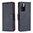 Funda de Cuero Cartera con Soporte Carcasa B06F para Xiaomi Redmi Note 11 Pro+ Plus 5G Negro