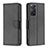 Funda de Cuero Cartera con Soporte Carcasa B06F para Xiaomi Redmi Note 12 Pro 4G Negro