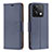 Funda de Cuero Cartera con Soporte Carcasa B06F para Xiaomi Redmi Note 13 5G Azul