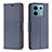 Funda de Cuero Cartera con Soporte Carcasa B06F para Xiaomi Redmi Note 13 Pro 5G Azul