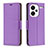 Funda de Cuero Cartera con Soporte Carcasa B06F para Xiaomi Redmi Note 13 Pro+ Plus 5G Morado