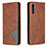 Funda de Cuero Cartera con Soporte Carcasa B07F para Huawei P Smart Z (2019) Marron