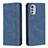 Funda de Cuero Cartera con Soporte Carcasa B07F para Motorola Moto E32s Azul