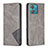 Funda de Cuero Cartera con Soporte Carcasa B07F para Motorola Moto Edge 40 Neo 5G Gris