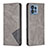 Funda de Cuero Cartera con Soporte Carcasa B07F para Motorola Moto Edge 40 Pro 5G Gris