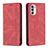 Funda de Cuero Cartera con Soporte Carcasa B07F para Motorola MOTO G52 Rojo