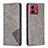 Funda de Cuero Cartera con Soporte Carcasa B07F para Motorola Moto G84 5G Gris