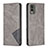 Funda de Cuero Cartera con Soporte Carcasa B07F para Nokia C210 Gris