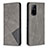 Funda de Cuero Cartera con Soporte Carcasa B07F para Oppo A94 5G Gris