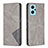 Funda de Cuero Cartera con Soporte Carcasa B07F para Oppo A96 4G Gris