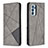 Funda de Cuero Cartera con Soporte Carcasa B07F para Oppo Reno6 Pro 5G India Gris