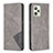 Funda de Cuero Cartera con Soporte Carcasa B07F para Realme C35 Gris