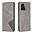 Funda de Cuero Cartera con Soporte Carcasa B07F para Realme Narzo 50 5G Gris