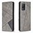 Funda de Cuero Cartera con Soporte Carcasa B07F para Realme Q3i 5G Gris