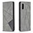 Funda de Cuero Cartera con Soporte Carcasa B07F para Samsung Galaxy A02 Gris