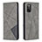 Funda de Cuero Cartera con Soporte Carcasa B07F para Samsung Galaxy A02s Gris