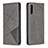 Funda de Cuero Cartera con Soporte Carcasa B07F para Samsung Galaxy A30S Gris