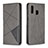 Funda de Cuero Cartera con Soporte Carcasa B07F para Samsung Galaxy A40 Gris