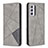 Funda de Cuero Cartera con Soporte Carcasa B07F para Samsung Galaxy F54 5G Gris