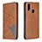 Funda de Cuero Cartera con Soporte Carcasa B07F para Samsung Galaxy M01s Marron