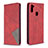 Funda de Cuero Cartera con Soporte Carcasa B07F para Samsung Galaxy M11 Rojo