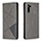 Funda de Cuero Cartera con Soporte Carcasa B07F para Samsung Galaxy Note 10 5G Gris