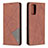 Funda de Cuero Cartera con Soporte Carcasa B07F para Samsung Galaxy Note 20 5G Marron