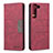 Funda de Cuero Cartera con Soporte Carcasa B07F para Samsung Galaxy S21 FE 5G Rojo