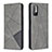 Funda de Cuero Cartera con Soporte Carcasa B07F para Xiaomi POCO M3 Pro 5G Gris