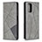 Funda de Cuero Cartera con Soporte Carcasa B07F para Xiaomi Poco M5S Gris