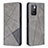 Funda de Cuero Cartera con Soporte Carcasa B07F para Xiaomi Redmi 10 (2022) Gris