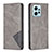 Funda de Cuero Cartera con Soporte Carcasa B07F para Xiaomi Redmi Note 12 4G Gris