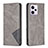 Funda de Cuero Cartera con Soporte Carcasa B07F para Xiaomi Redmi Note 12 Pro+ Plus 5G Gris