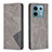 Funda de Cuero Cartera con Soporte Carcasa B07F para Xiaomi Redmi Note 13 Pro 5G Gris