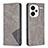 Funda de Cuero Cartera con Soporte Carcasa B07F para Xiaomi Redmi Note 13 Pro+ Plus 5G Gris