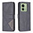 Funda de Cuero Cartera con Soporte Carcasa B08F para Motorola Moto Edge (2023) 5G Negro