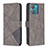 Funda de Cuero Cartera con Soporte Carcasa B08F para Motorola Moto Edge 40 Neo 5G Gris