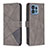 Funda de Cuero Cartera con Soporte Carcasa B08F para Motorola Moto Edge 40 Pro 5G Gris