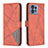 Funda de Cuero Cartera con Soporte Carcasa B08F para Motorola Moto Edge 40 Pro 5G Naranja