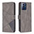 Funda de Cuero Cartera con Soporte Carcasa B08F para Motorola Moto G Power (2022) Gris