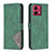 Funda de Cuero Cartera con Soporte Carcasa B08F para Motorola Moto G84 5G Verde