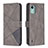 Funda de Cuero Cartera con Soporte Carcasa B08F para Nokia C12 Plus Gris